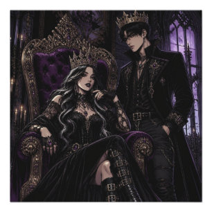 Poster Roi et Reine Gothiques Romantiques Esthétique So