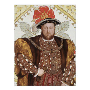 Poster Roi Henri VIII Tudor Roi d'Angleterre Portrait