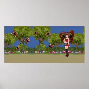 Poster Roller Derby Anime Patinage de fée