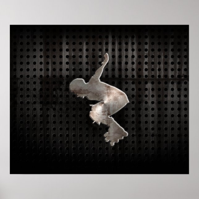 Poster Rollerblading ; Noir Cool (Devant)