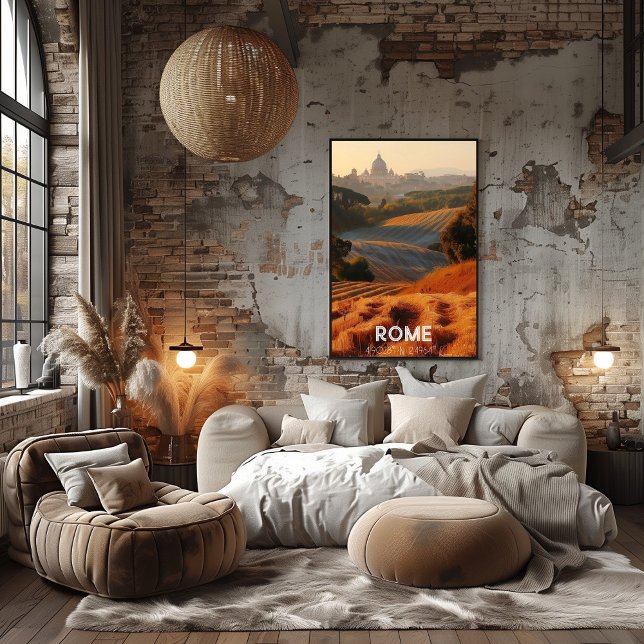 Poster Roma: La Ciudad Eterna Paisaje Rústico y Vaticano. (Créateur téléchargé)