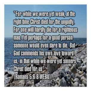 Poster Romains 5:6-8 WEBU