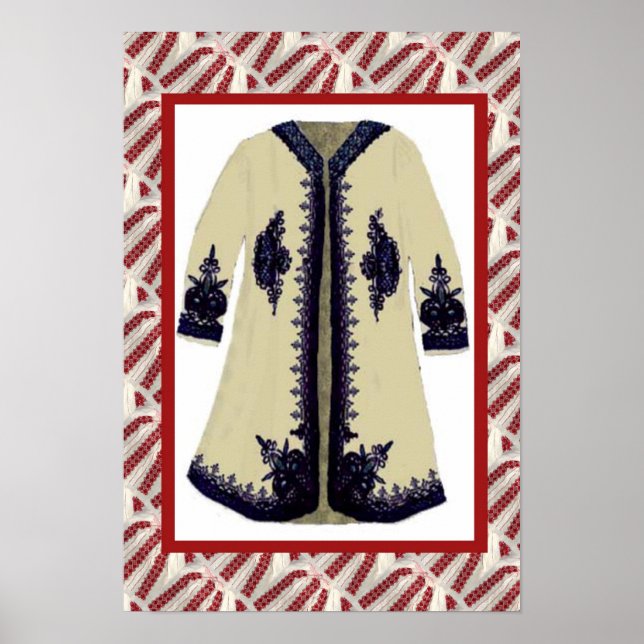 Poster Romanian craft, embroidered coat 2 (Devant)