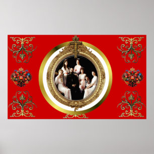 Poster Romanov de la famille impériale russe