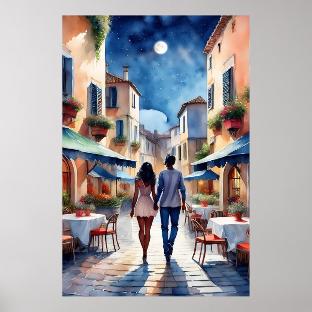 Poster romantique en couple (Devant)