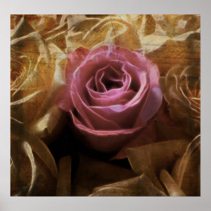 Poster Romantique le vintage d'un amour aimable, un