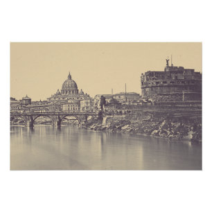Poster Rome Antique Château du Tibre et Beaux-Arts du Vat