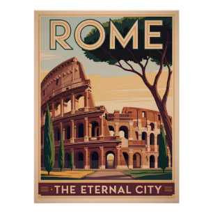 Poster Rome Italie vintage