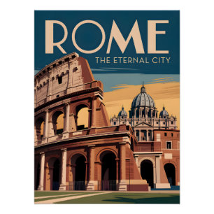 Poster Rome Italie vintage