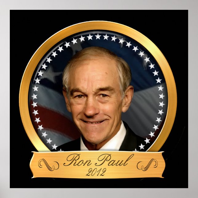 Poster Ron Paul en 2012 Gold Edition (Devant)
