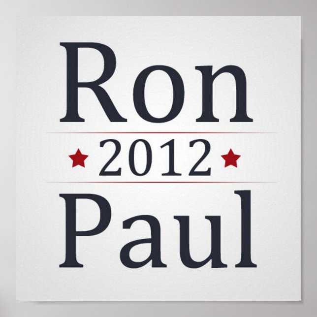 Poster Ron Paul pour l'affiche de la campagne présidentie (Devant)