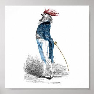 Poster Rooster Gentleman