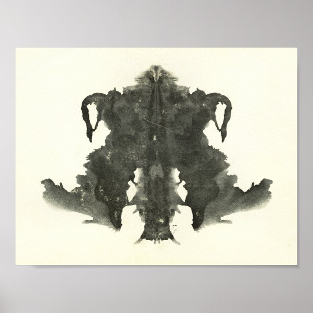 Poster Rorschach Inkblot Test Art Amusant (Devant)