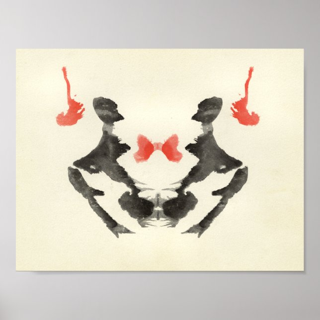 Poster Rorschach Inkblot Test Art Amusant (Devant)