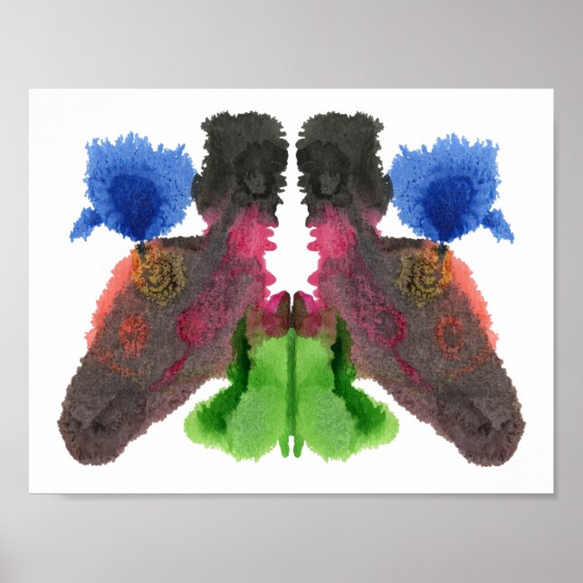 Poster Rorschach Inkblot Test Art Amusant (Devant)