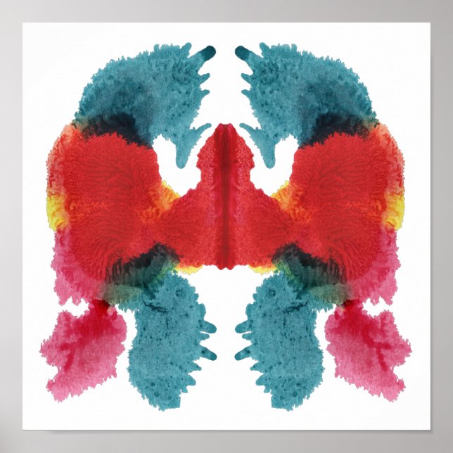 Poster Rorschach Inkblot Test Art Amusant (Devant)