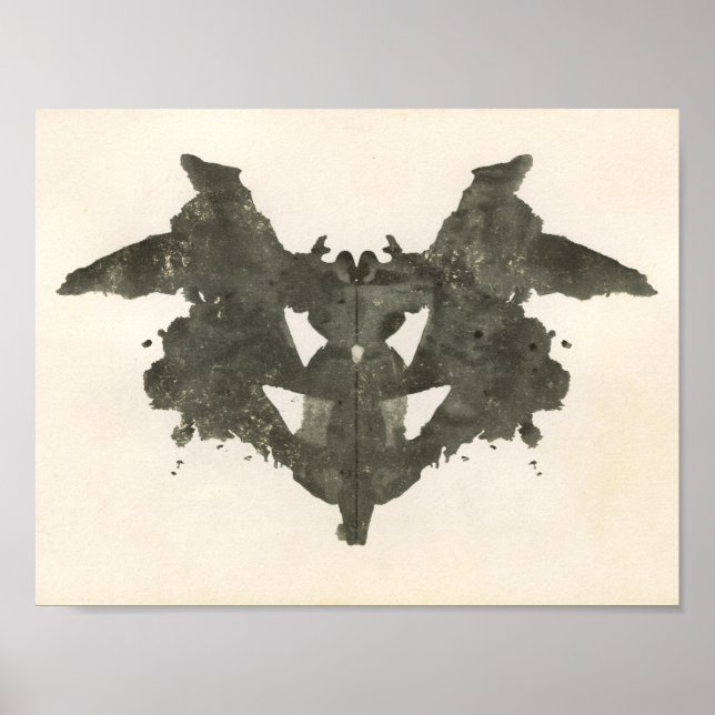 Poster Rorschach Inkblot Test Art Amusant (Devant)