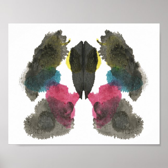 Poster Rorschach Inkblot Test Fun Art (Devant)