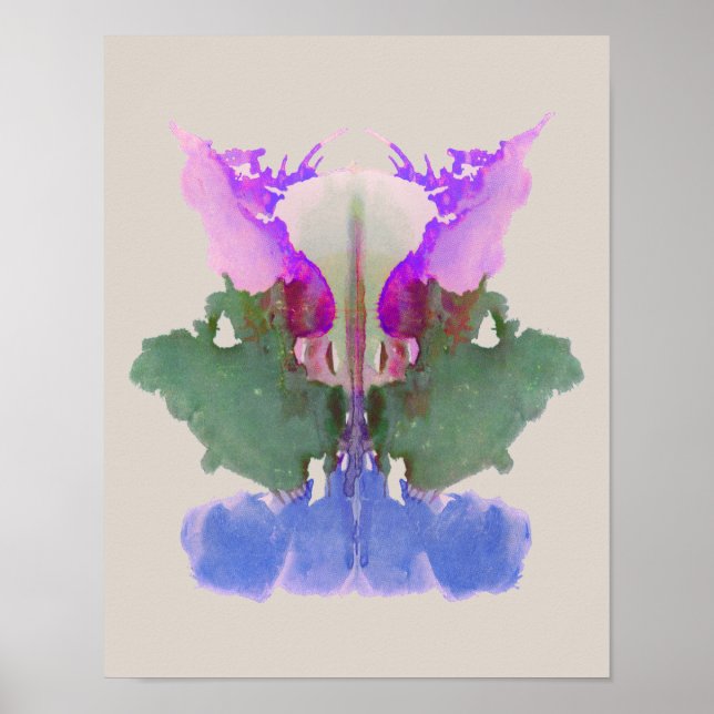 Poster Rorschach Inkblot Test Fun Art Imprimer (Devant)