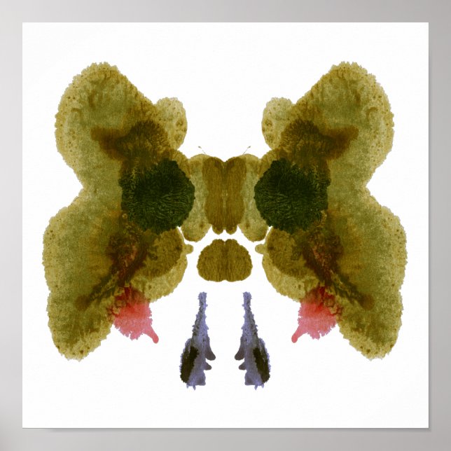 Poster Rorschach Inkblot Test Fun Art Print (Devant)