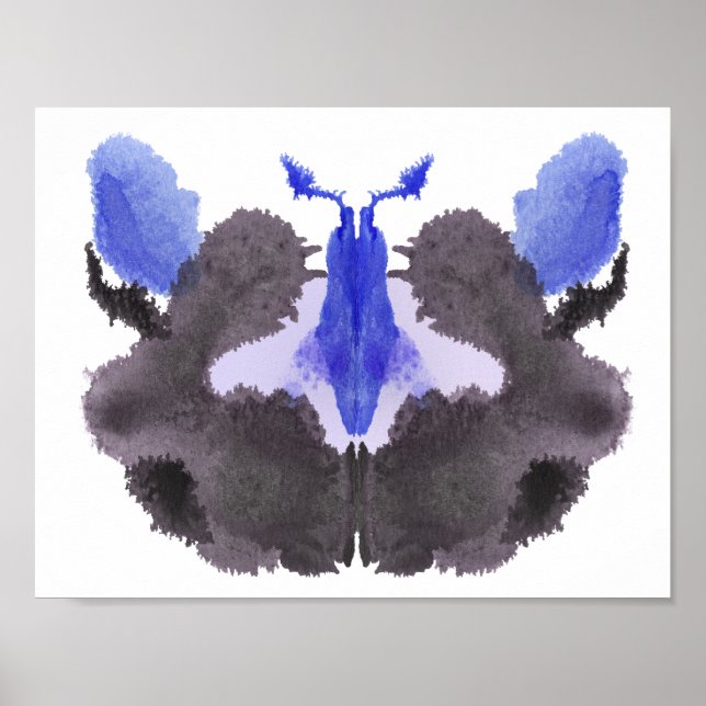 Poster Rorschach Inkblot Test Fun Art Print (Devant)