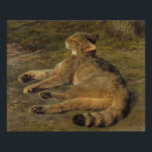 Poster Rosa Bonheur Chat sauvage 1850<br><div class="desc">Rosa Bonheur (Français,  1822-1899) fut l'un des peintres les plus célèbres d'animaux de son époque. Ce chat sauvage est un excellent exemple de sa façon réaliste de représenter les animaux. Bonheur s'intéressait vraiment aux animaux qu'elle dépeignait.</div>
