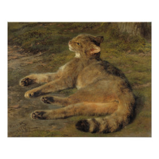 Poster Rosa Bonheur Chat sauvage 1850