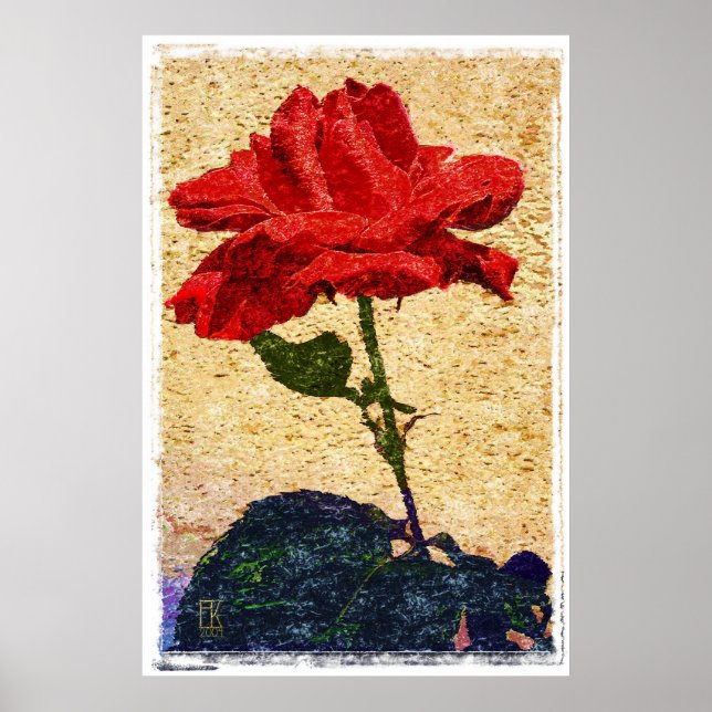 Poster rose 1 (Devant)