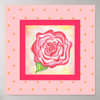 Poster rose Art Imprimer