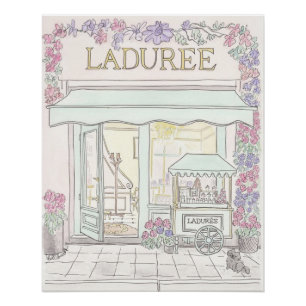 Poster rose, collage, coquette, preppy, tendance, côtier,