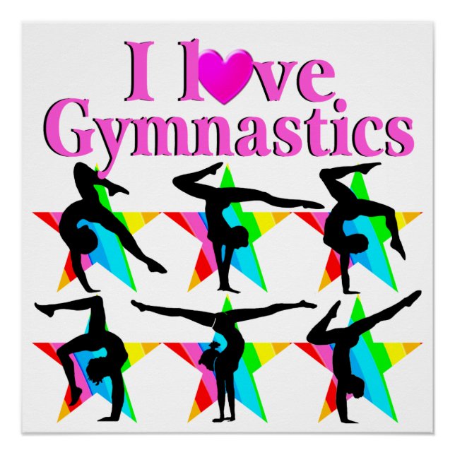 POSTER ROSE DANGEREUSE J'AIME LE DESIGN GYMNASTIQUE (Devant)