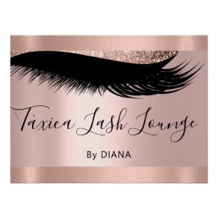 Poster Rose d'extension Maquillage Artist Studio Eyelashe