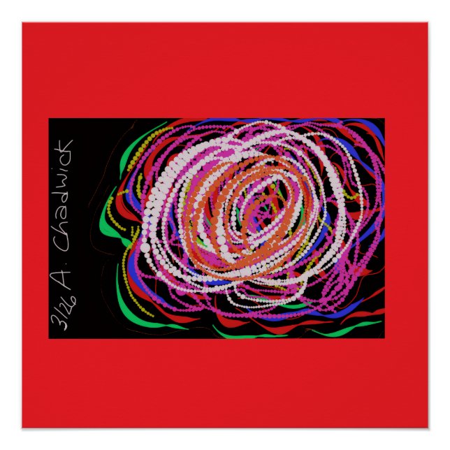 Poster Rose Farfelue (Devant)