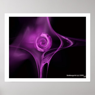 Poster ROSE FRACTAL , violet