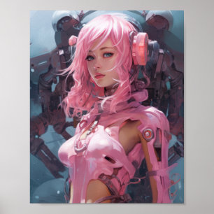 Poster rose futuriste - Dévoiler l'énigme