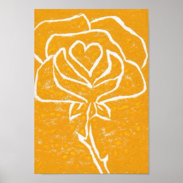 Poster Rose Heart Art Imprimer (Devant)