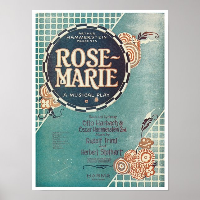 Poster Rose Marie A Musical Play Songbook Couverture (Devant)