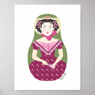 Poster Rose Matryoshka