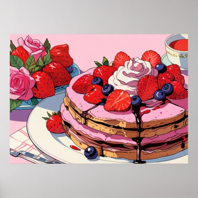 Poster rose mignon (Devant)