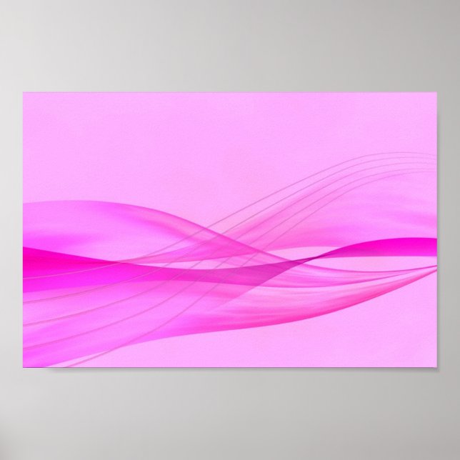 Poster rose On Pink Waves (Devant)