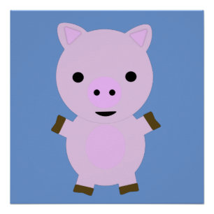 Poster Rose Piggy
