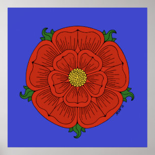Poster Rose rouge de Lancaster