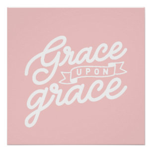 Poster Rose saumon Christian Grâce sur grâce