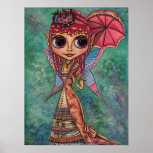 Poster rose victorien