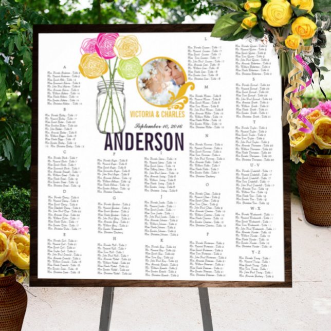 Poster Rose Vintage Moderne Mason Jar Sein Graphique (To see frame and mat pricing,  please choose your options.)
