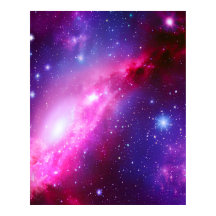 Poster rose violet de Galaxie spirale