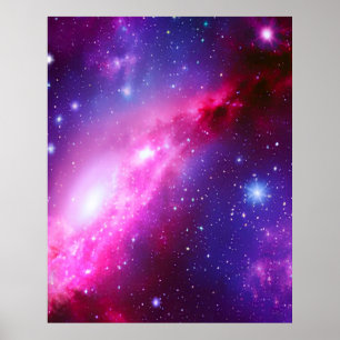 Poster rose violet de Galaxie spirale
