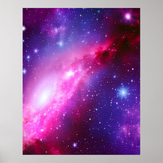 Poster rose violet de Galaxie spirale