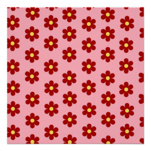 Poster Rose Y2K Bold Fleur sauvage vibrant Printemps Art