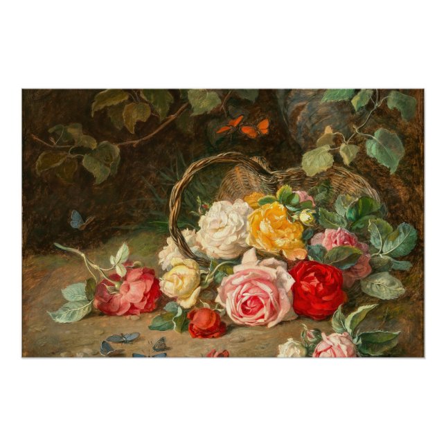Poster Roses dans un panier - Josef Neugebauer (Devant)